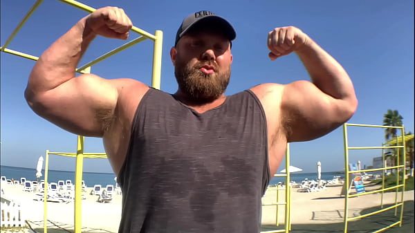 Full body workout at the beach