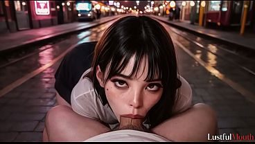 a Korean tourist's wallet was stolen, I helped her and she thanked me with an incredible blowjob right in the middle of the street [AI]