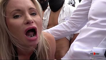 Wedding creampie gangbang wife cum fill up orgy group sex bride