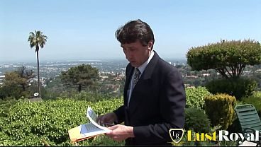 Rich businessman fucks 19-year-old busty blonde teen
