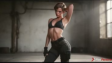 I caught this silent half-naked vixen Quiet, tied her up with her own straps and ruthlessly wrecked her tight pussy to her quiet moans [AI]