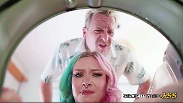 Straight in the Ass - A Petite Babe is Fucked Anal by Big Cock