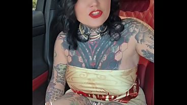 Step mom catches step son touching himself in the car with her.
