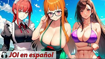 Las diosas de la isla quieren ordeñarte sin parar. JOI con voces españolas.