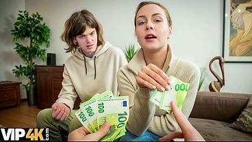 VIP4K. A Shy Blonde from the street acts like a real Slut and a Cheater