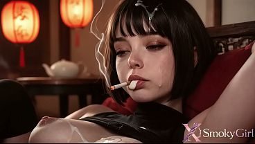 I caught a cute asian girl smoking in the restaurant and fucked her juicy ass and naughty mouth!!! [AI]