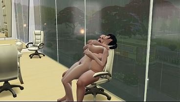 Secretária Mia fode com investidor para garantir projeto para empresa part 2. The Sims 4
