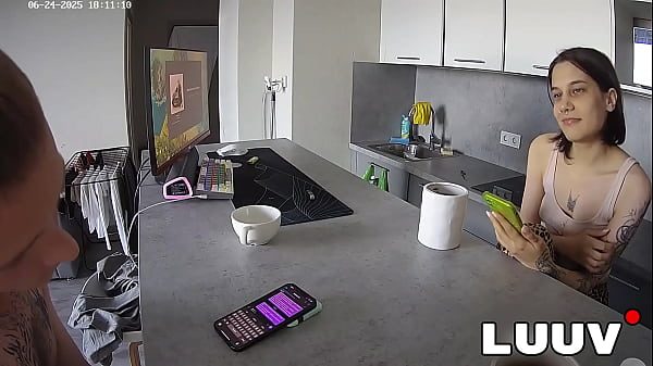 LUUV. Real couple Kareflore and Abbadon engage in a casual, real conversation in the kitchen for their reality show