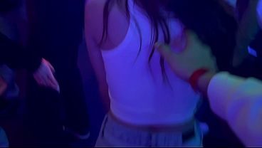 Risky public sex in a club. Met a stranger and fucked her