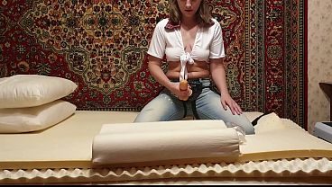 Girl fuck with strapon man homemade amateur