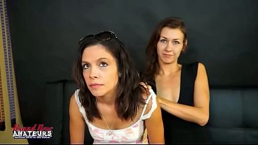 Brunette Jamie & Petite Meredith Swallow For The Guy In Audition!