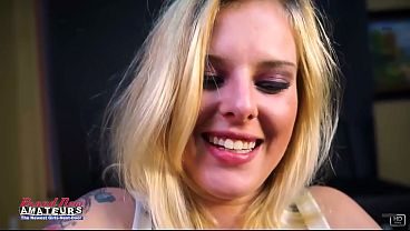 Mya Tiny Tattooed Blonde College Girl Eager Rimjob Deep Tongue Play!