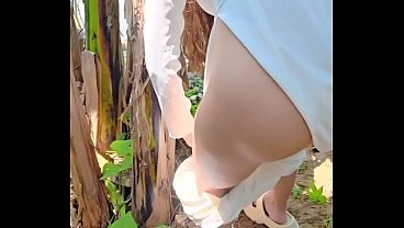Creeping a quick fuck with Ao Dai in the banana thicket by the beach- Part 1