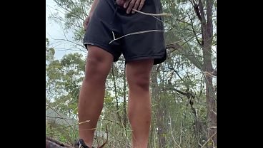 Outdoor Loaded Jerk After Running Into the Woods