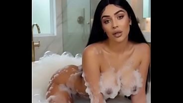Ai generated Latina bae taking a shower after cheer practice