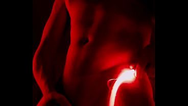 Femboy en lenceria con Latigo rojo