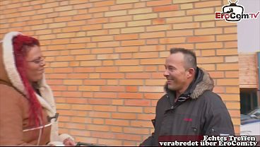 Deutsche rothaarige BBW Milf Nachbarin angesprochen und gefickt