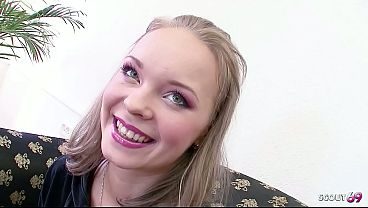 Tiny blonde small Tits Girl Suzi Pick Up for no condom Casting Fuck