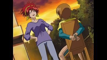 Hentai threesome with horny redheads