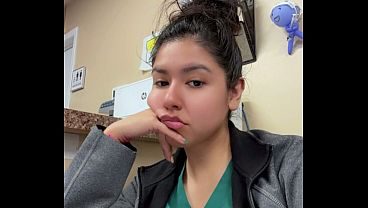 Real Nurse Strips Naked and Showers at Work pt1