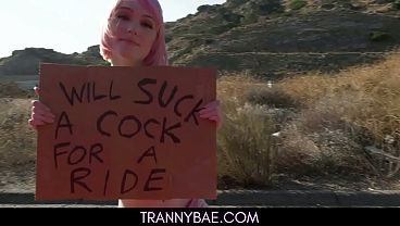 Trans Beauty Loves Taking Big Cock in Her Ass