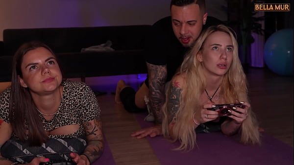 I'm playing video games with my friend while my Italian neighbor takes turns fucking us.