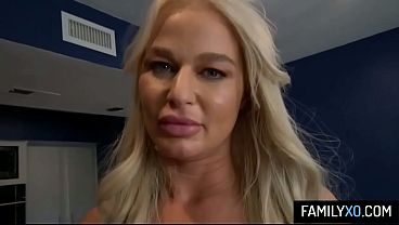 Busty stepmom London River let's stepson fuck her pussy