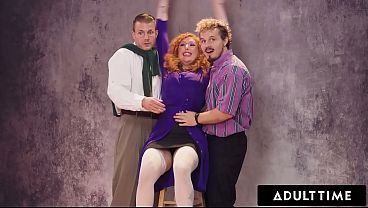 ADULT TIME - Coworkers' Naughty Christmas Vintage Photoshoot Turns Into Festive WILD ORGY