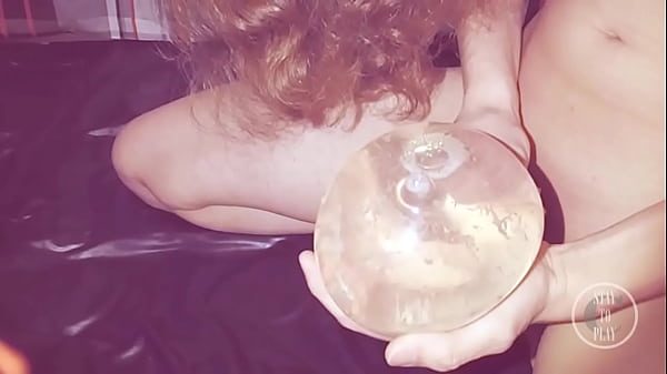 Fucking a Condim filled with my Pee, playing with Cum