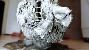 Clay Squeezing with Fishnet Soles – Relaxing & Dirty Play