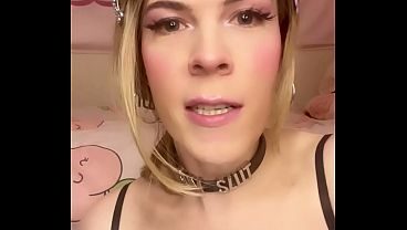 Chastity Sissy Jessica Bloom Destroyed by HUGE BBC Dildo - Hands-Free Sissygasm & Cum Swallow!