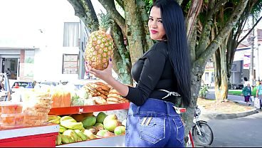 Thick Latina With Huge Tits Bent Over for Doggy After Gagging on Dick