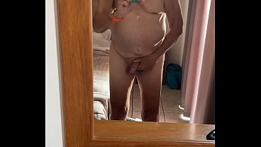 Nice wanking in front of a mirror