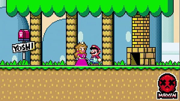 Pixelated Princess Peach Rocks Super Mario's World! by Mayin