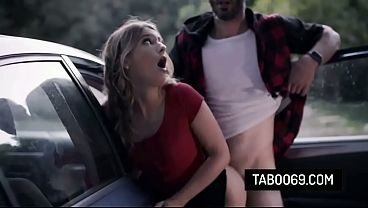 Blonde slut Kristen Scott gets fucked outdoors by a stranger