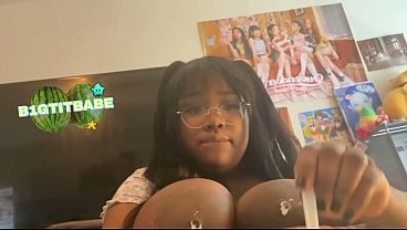 Eating yogurt off Tits