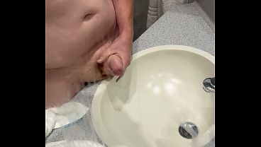 wanking In sink Balls banging clapping