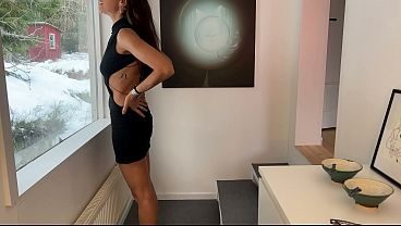 Hot wife getting dick after begging before a party