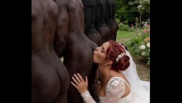 Ruby Dream — Garden Wedding Ceremony [AI Generated] Interracial GangBang, Rimjob, Rimming, BBC