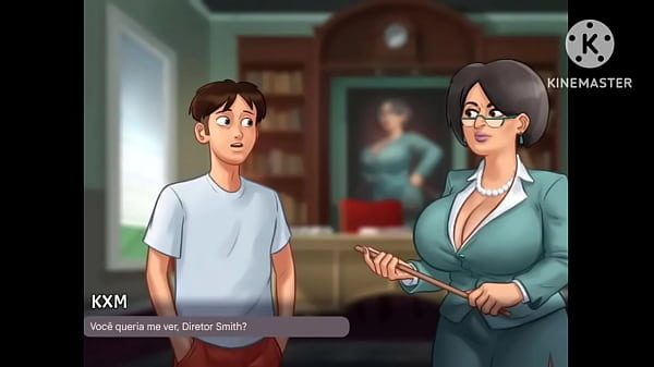 TRADUÇÃO EM PORTUGUÊS - CONVERSA COM DIRETORA SMITH SOBRE AS NOTAS DE KXM (PERSONAGEM PRINCIPAL) NO ESCRITÓRIO - SUMMERTIME SAGA (v21.0.0)