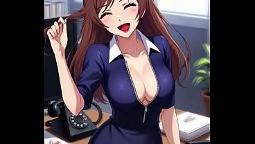 Hermosa chica oficinista