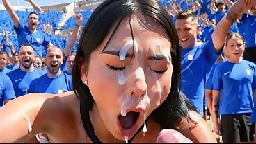Petite Asian gangbanged while her boyfriend watch and masturbates - AI Interactive Video