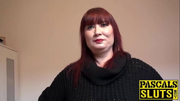 Chubby Donna plays with a pink toy and gets face fucked