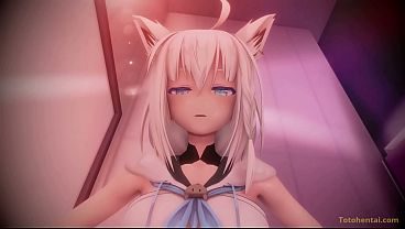 Shirakami Fubuki teniendo sexo en los probadores con un pervertido. VTuber y Hololive porn