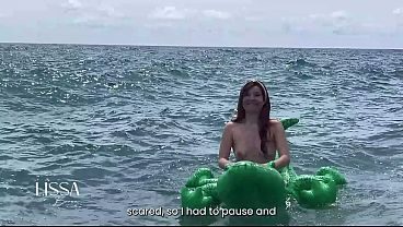 vlog 1 Lissa Brown goes to a nudist beach to film a custom video fucking outdoors