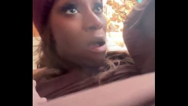 Blowjobs in the backyard! Big Dick Trans Girl Vanniall Seduces Wood Hauler For Outdoor Oral & Hard Anal Pounding