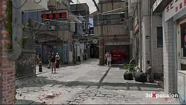 First Time in Chinatown Mode - Hot chinese girl has anal sex in her private room