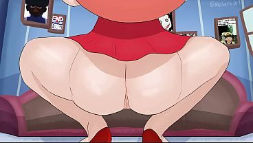 Panty and her lack of panties with garterbelt (Animation)