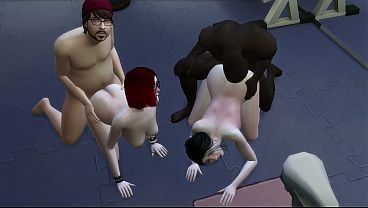 Group sex with a MILF and a redhead