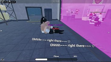 E-girl gets cummed in roblox game